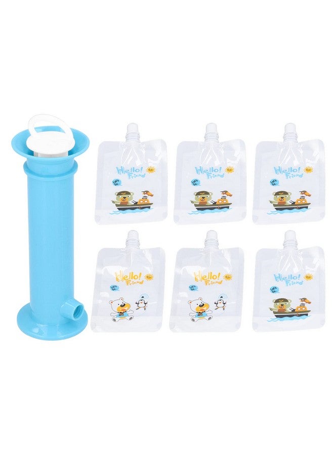 Jiawu Squeeze Station, Pouch Filling Station for Semi Solid Food for Babies and Toddlers, Reusable and BPA for Homemade Baby Food, Puree Squeezer Tool, with 6PCS Storage Bags - Image 1
