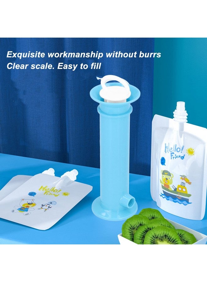 Jiawu Squeeze Station, Pouch Filling Station for Semi Solid Food for Babies and Toddlers, Reusable and BPA for Homemade Baby Food, Puree Squeezer Tool, with 6PCS Storage Bags - Image 3