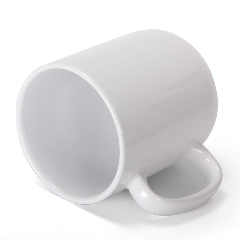 Smilatte 20 OZ Large Coffee Mug, Smilatte M016 Plain Ceramic Boss Big Tea Cup with Handle for Dad Men, White - Image 4