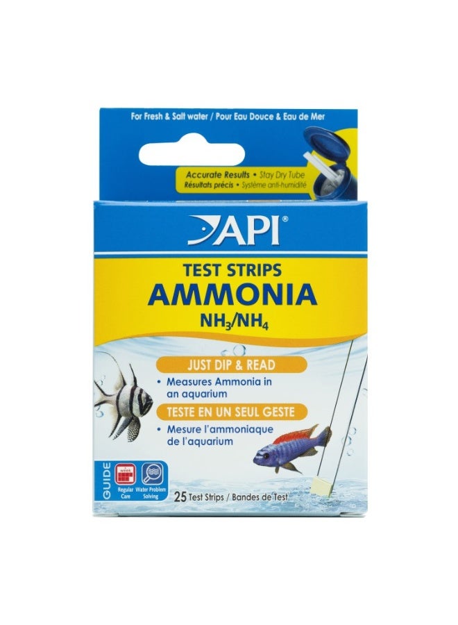 ايه بي آي شرائط اختبار الأمونيا API NH3/NH4، 25 قطعة