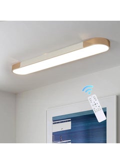 Ganeed Modern ceiling light Dimmable ceiling light with remote control Living room lamp LED ceiling light Ceiling lamp for kitchen dining room (Gold 100cm)  - Image 1