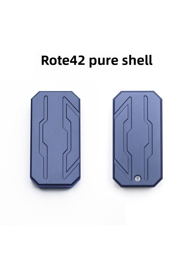 NVMe M2 Solid State Box Aluminum Alloy Heat Dissipation Pure Shell 2280 M.2 Replacement Horse-Color:Rote42 Pure Shell