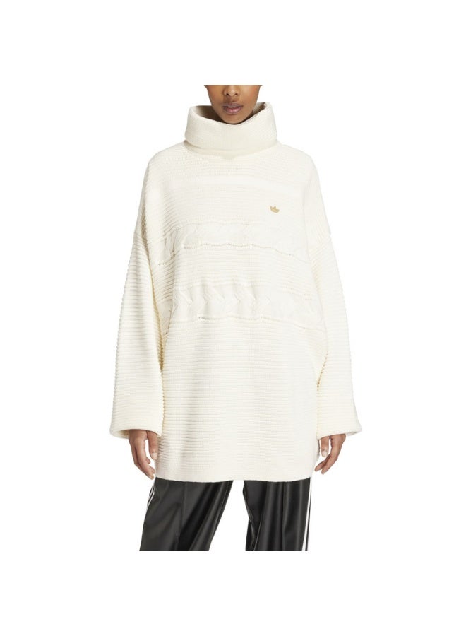 Adidas adidas OS TURTLENECK White Originals Women SWEATERS  - Image 4