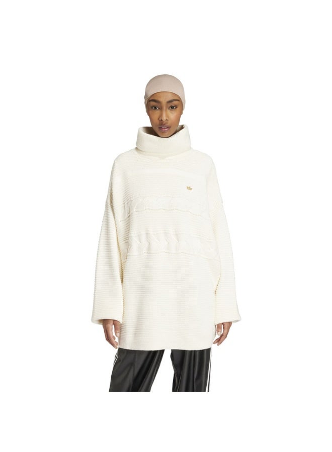 Adidas adidas OS TURTLENECK White Originals Women SWEATERS  - Image 3