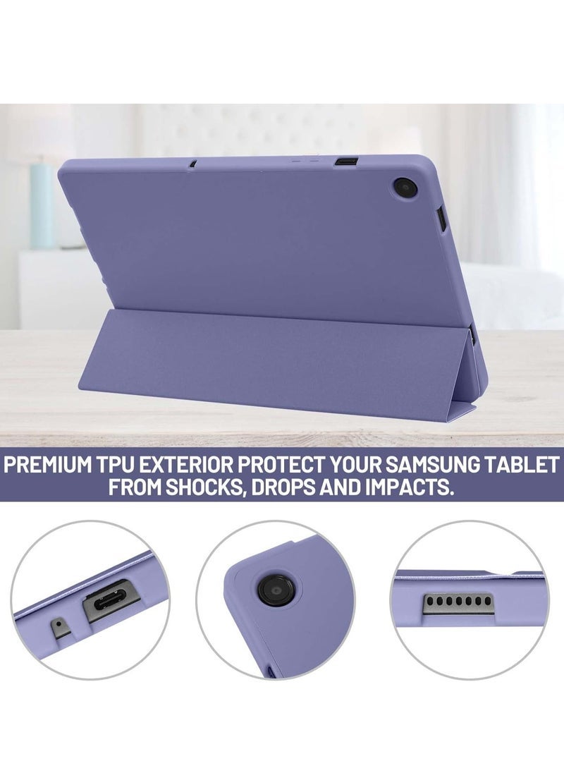 Gravity Case Compatible with Samsung Galaxy Tab A9 Plus / A9+ 11 Inch 2023, SM-X210/X216/X218 | Trifold Stand Protective Case with Pen Holder | Auto Sleep/Wake Function | Durable Blue Grey Case for Samsung Tab A9+ Protection - Image 5