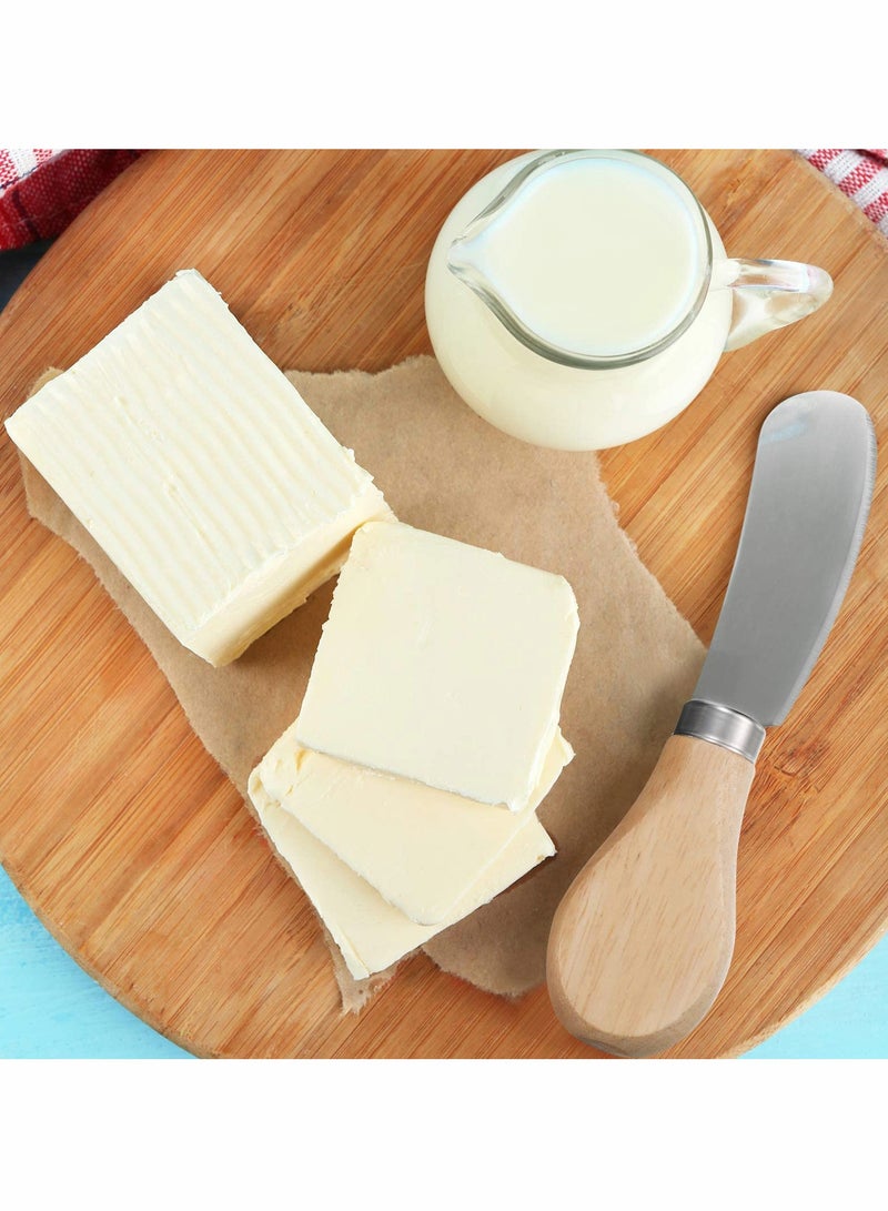 Cheese Spreaders with Bamboo Handle, 4.7 Inch Stainless Steel Butter Spreader, Deluxe Sandwich Cream Cheese Condiment Knives - 12PCS - Image 5