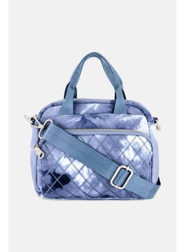 Women Textured Cross Body Bag 20 L x 19 H x 10 W cm, Blue