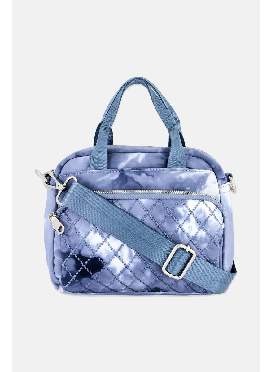 Sol and Selene - Women Textured Cross Body Bag 20 L x 19 H x 10 W cm, Blue - Image 1