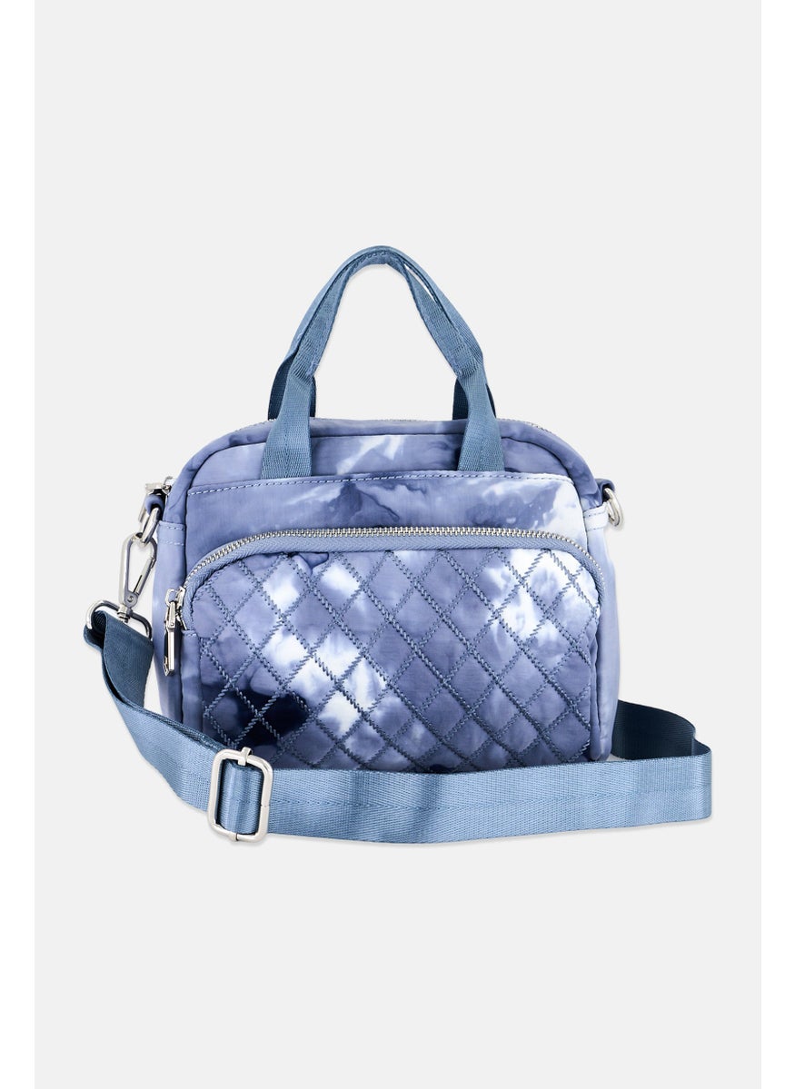 Sol and Selene - Women Textured Cross Body Bag 20 L x 19 H x 10 W cm, Blue - Image 1
