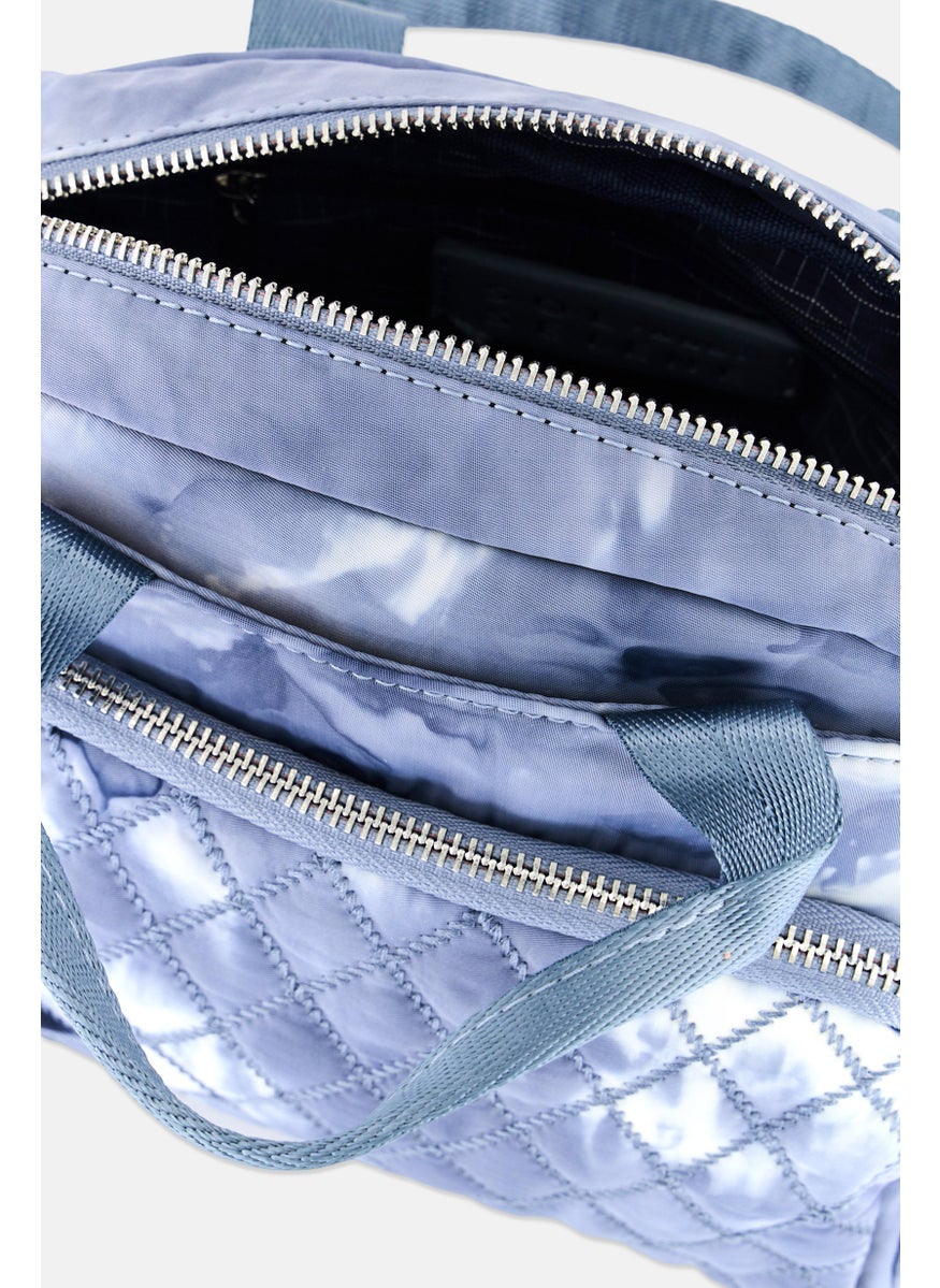 Sol and Selene - Women Textured Cross Body Bag 20 L x 19 H x 10 W cm, Blue - Image 1