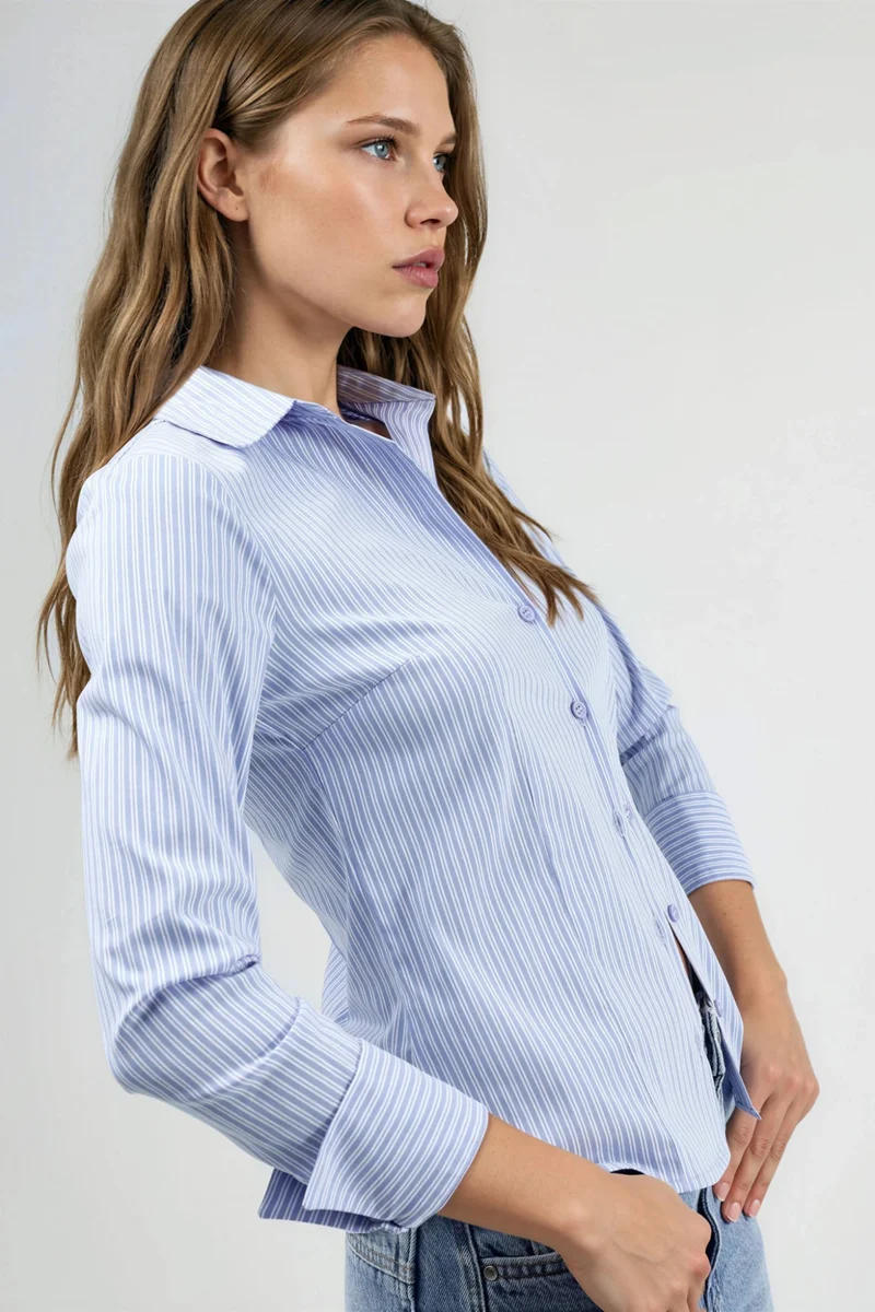 هيكاب Fitted Striped Basic Shirt