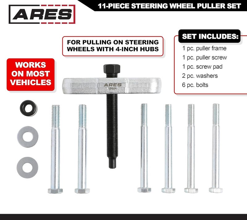 ARES 12024-11 قطعة مجموعة سحب عجلة القيادة - للاستخدام على المركبات ذات المحاور 4 بوصة - مصنوعة من الفولاذ المطروق المقسى - Image 2