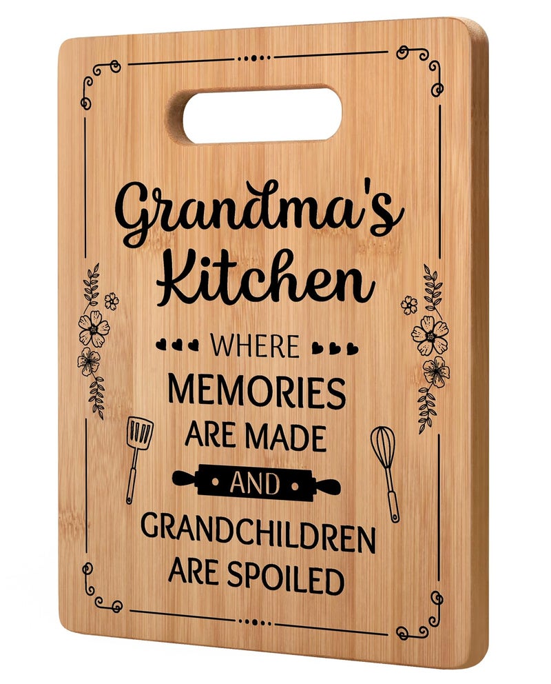 Grandma Gifts Grandma Birthday Gifts Unique Grandma Cutting Board Best Christmas Birthday Mothers Day Gifts for Grandmother from Grandchildren