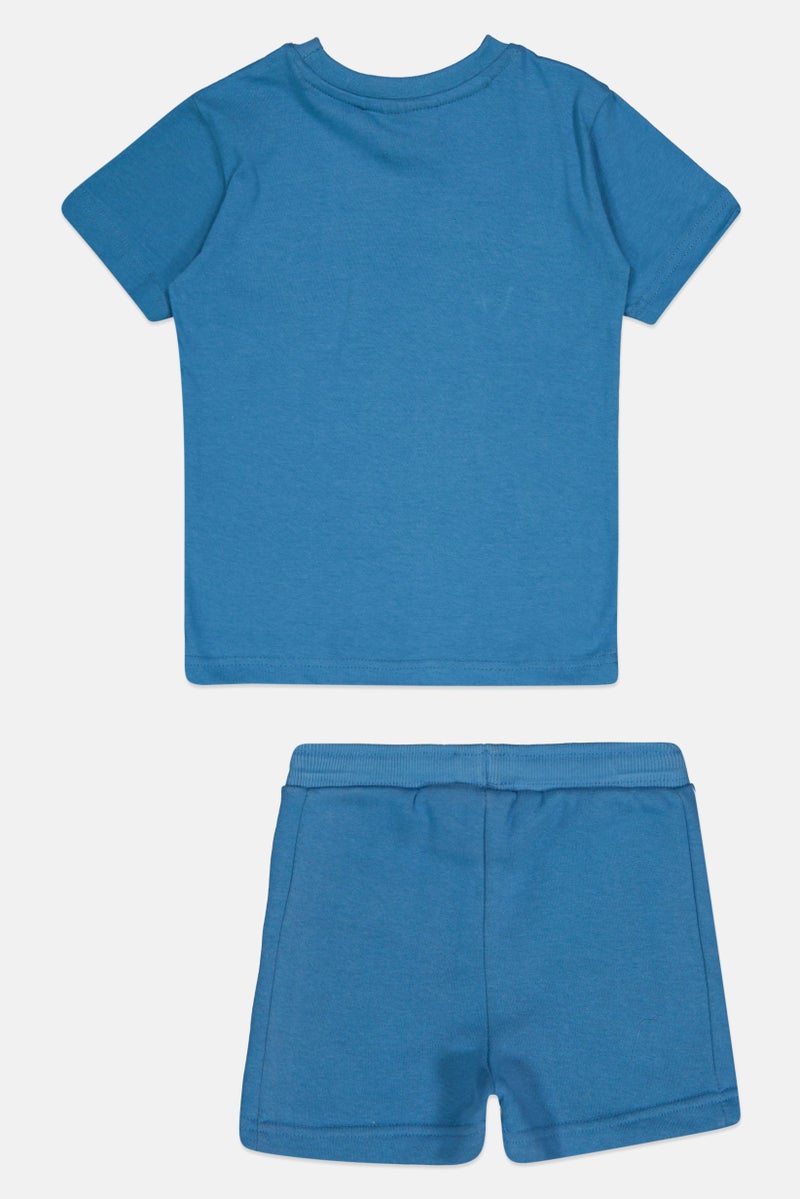 Nicce Toddlers Boy 2 Pieces Graphic Print Top And Bottom Set, Deep Blue  - Image 2
