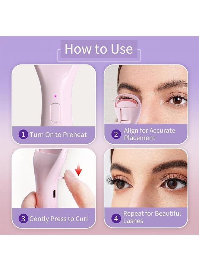 Quantum Eyelash Curler, Heated Eyelash Curlers Dual-Arc Design, Safe Gentle Heated Lash Curler Perfect Fit for Women - Image 5