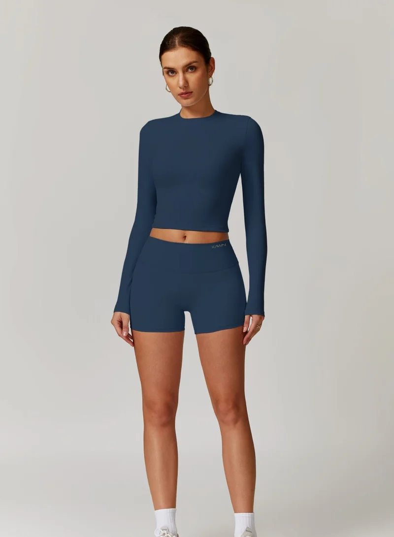 Womens Long Sleeves Fitted Crop Top