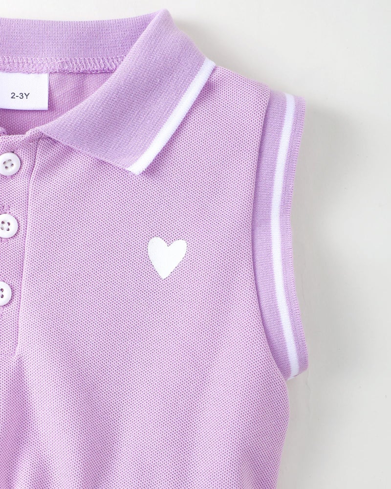 Saeaby Little Baby Girl Clothes Girl Summer Toddler Outfits Sleeveless Sporty Ruffle Dress Shirt with Shoulder Bag Playwear Sundress 5T 6T Girls Clothes Purple - Image 4