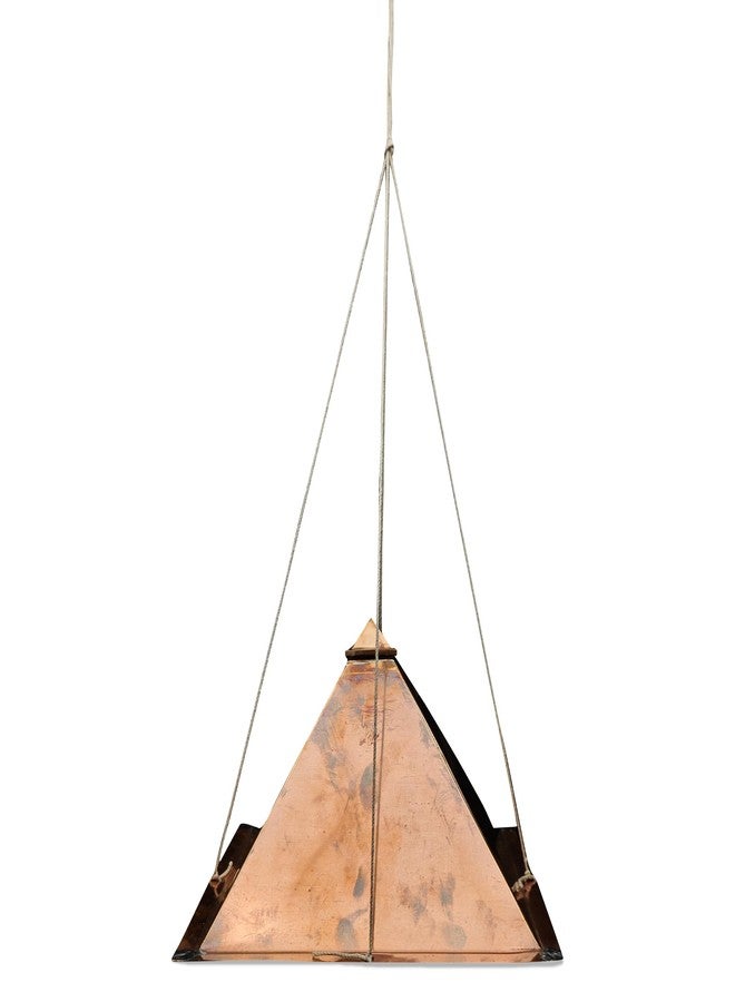 Plus Value Pure Copper Meditation Pyramid Wall Hanging for Meditation, Yoga Studio, Pooja Room, Temple, Self Healing, Enhanced Focus, Clarity, Positivity, Relaxation, Peace and Calmness (9-inches) - Image 1