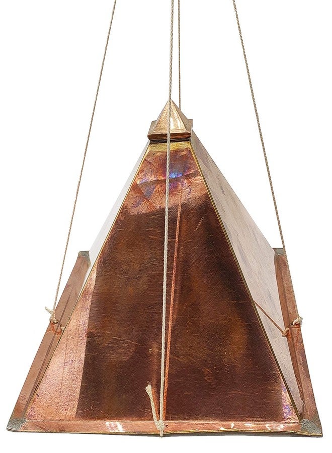Plus Value Pure Copper Meditation Pyramid Wall Hanging for Meditation, Yoga Studio, Pooja Room, Temple, Self Healing, Enhanced Focus, Clarity, Positivity, Relaxation, Peace and Calmness (9-inches) - Image 4
