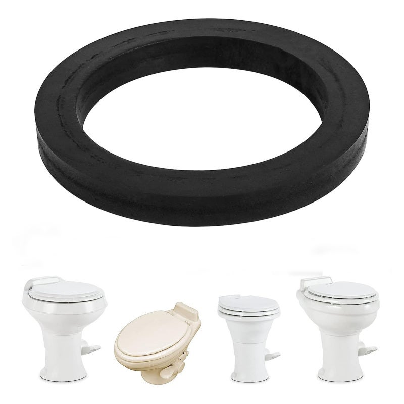RV Toilet Seal: Black High-quality Rubber Perfect Fit Replacement - Leak & Odor Prevention Gasket for Dometic 300 310 320 RV Toilets Replace Part 385311652 - Image 2