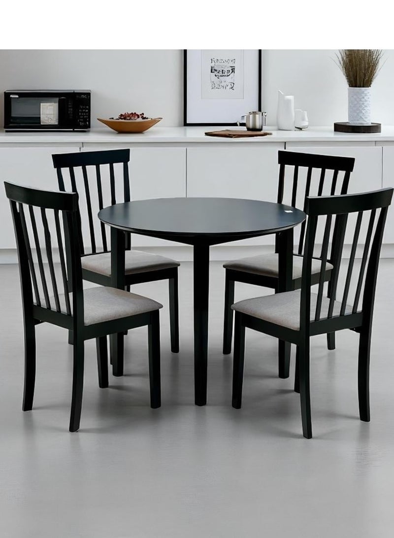 KRESLO Round Dining Table With 4 Chairs - Image 1