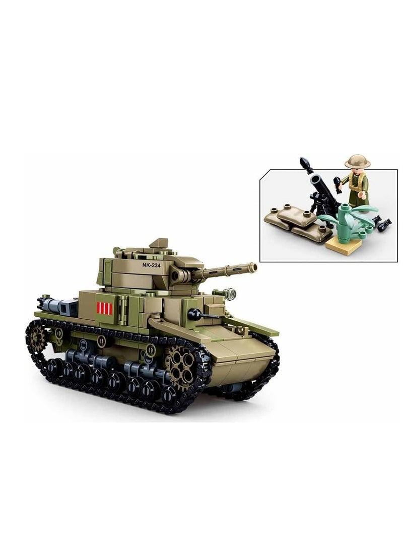 Sluban - Sluban - WWII Army 2 in 1 Italian Tank Bricks Set 463 Pieces - M38-B0711 - Image 1