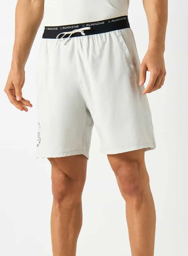 ADOT by Splash Printed Shorts with Drawstring Closure and Pockets