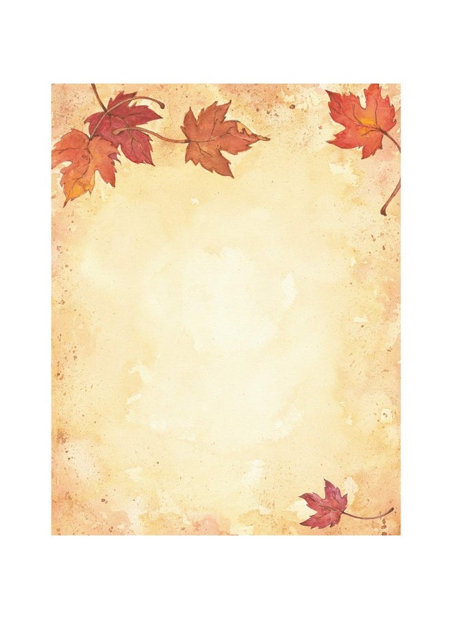 Great Papers! Great Papers! Fall Leaves Letterhead, Imprintable Stationery, 80 Sheets, 8.5" x 11" (2014075)  - Image 1