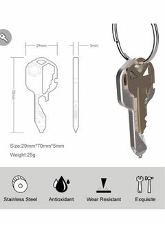 Excefore Multifunction Tool, Keychain Multitool, 24 in 1 Key Tool  - Image 4
