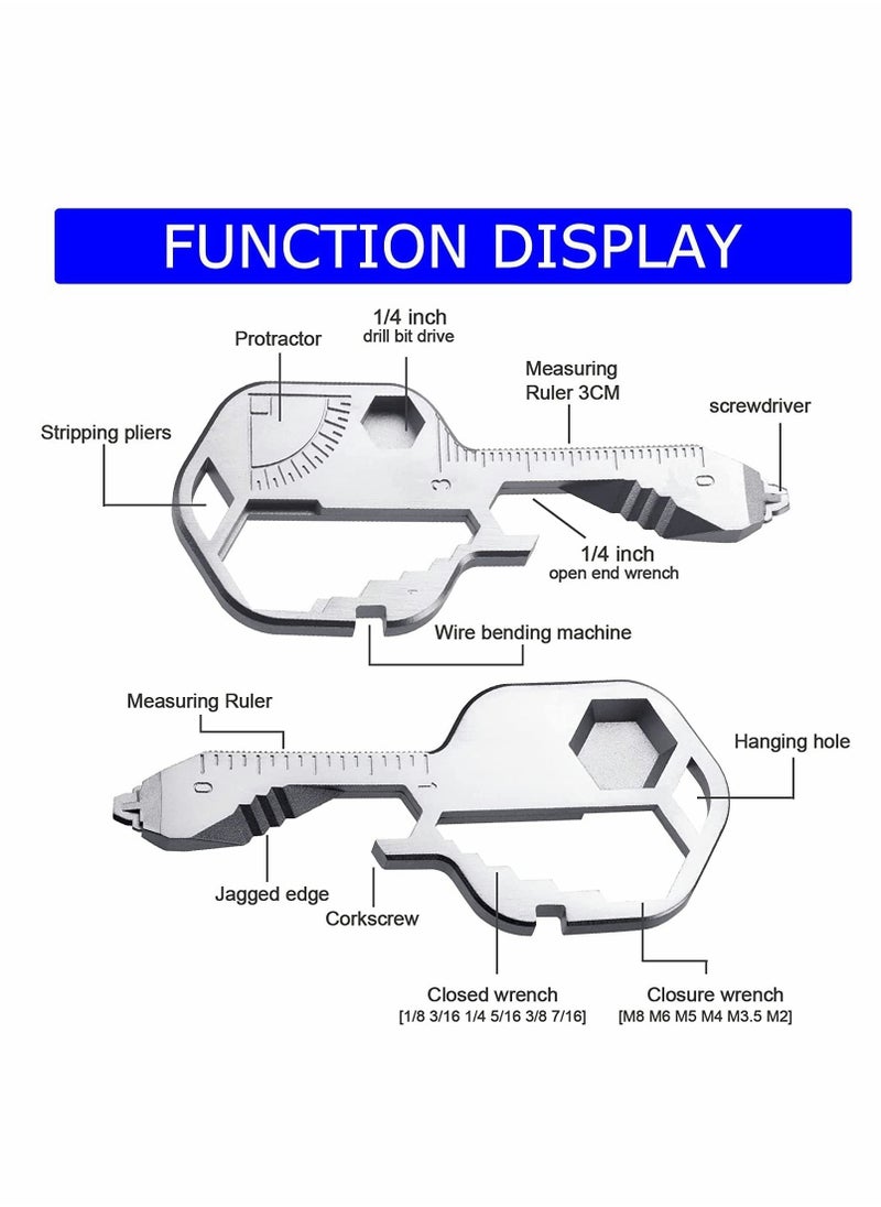 Excefore - Multifunction Tool, Keychain Multitool, 24 in 1 Key Tool - Image 1