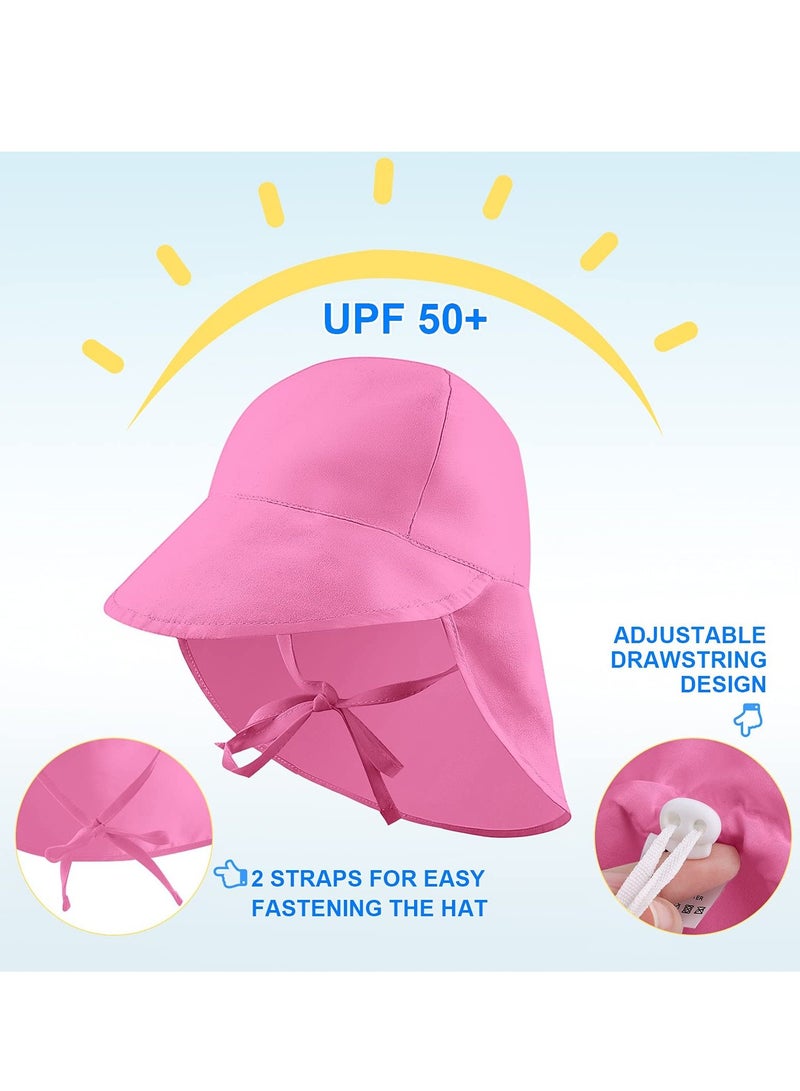 KASTWAVE Baby Sun Hat UPF 50+ UV Sun Protection Toddler Hat Kids Sun Hat Beach Sun Protection Adjustable Baby Sun Hat for Boys Girls (2 Pack)  - Image 3
