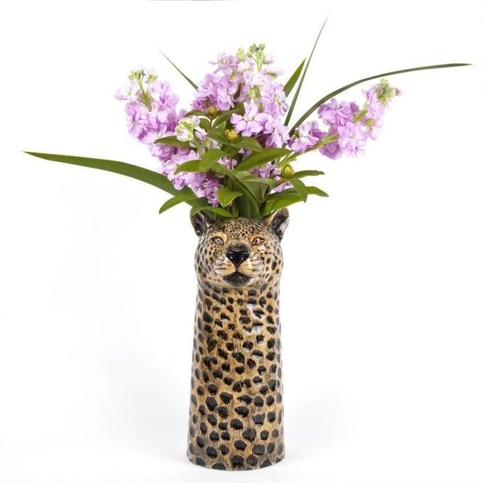 CERAMICS LEOPARD FLOWER VASE LARGE