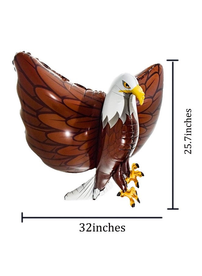 كاسوا بالونات رقائق النسر العملاقة للأطفال، ديكورات حفلات 32 بوصة، بالونات رقائق الألومنيوم ثلاثية الأبعاد، بالونات بنية اللون، لوازم حفلات أعياد الميلاد، ديكورات استحمام الطفل اللطيفة، لوازم يوم الاستقلال 1 - Image 2