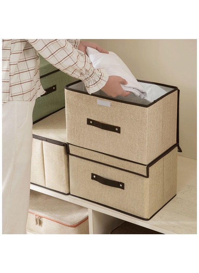 2 Pcs Foldable Storage Box With Lid，Closet Organizer  - Image 5