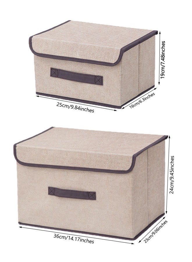 2 Pcs Foldable Storage Box With Lid，Closet Organizer  - Image 3