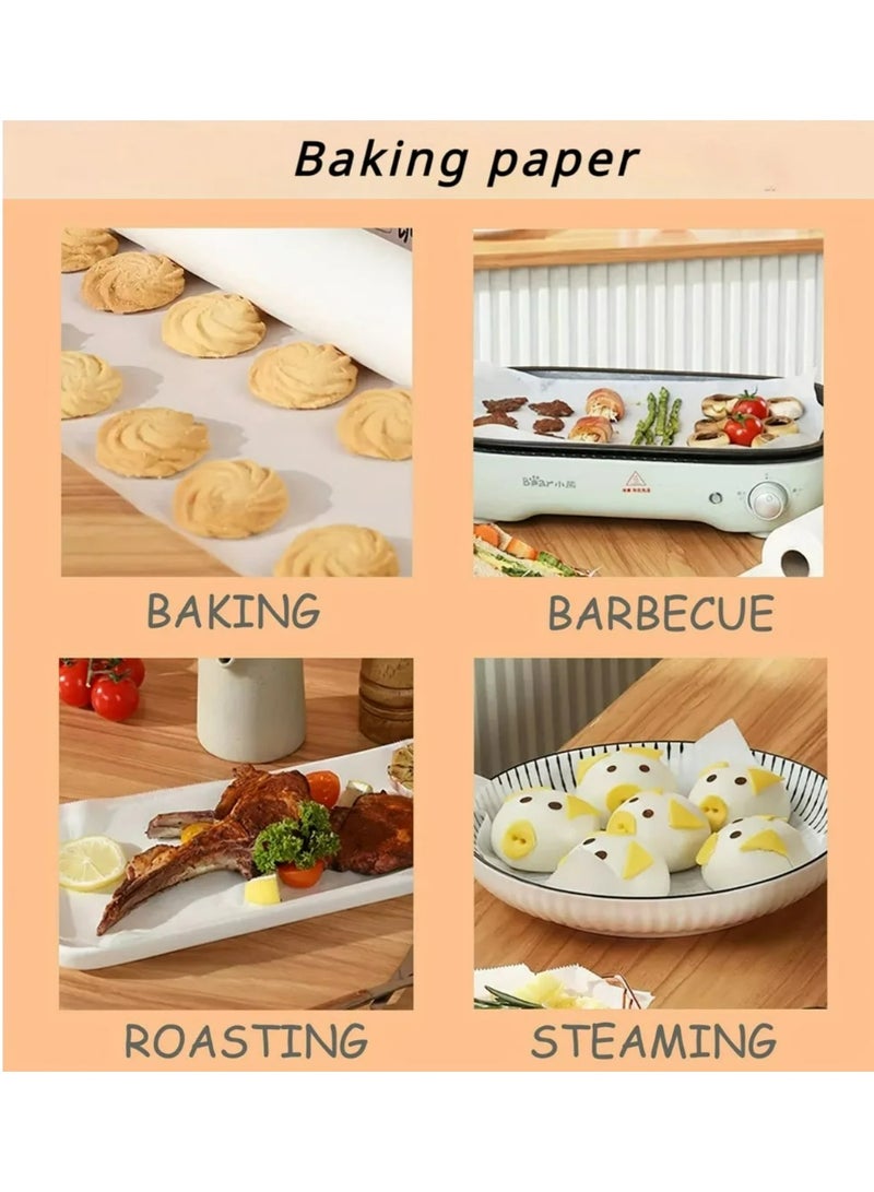 Heavy Duty Paper Roll for Baking, Non-Stick Baking Paper for Cooking, Baking Cookies, Grilling, Air Fryer and Steaming - Image 3