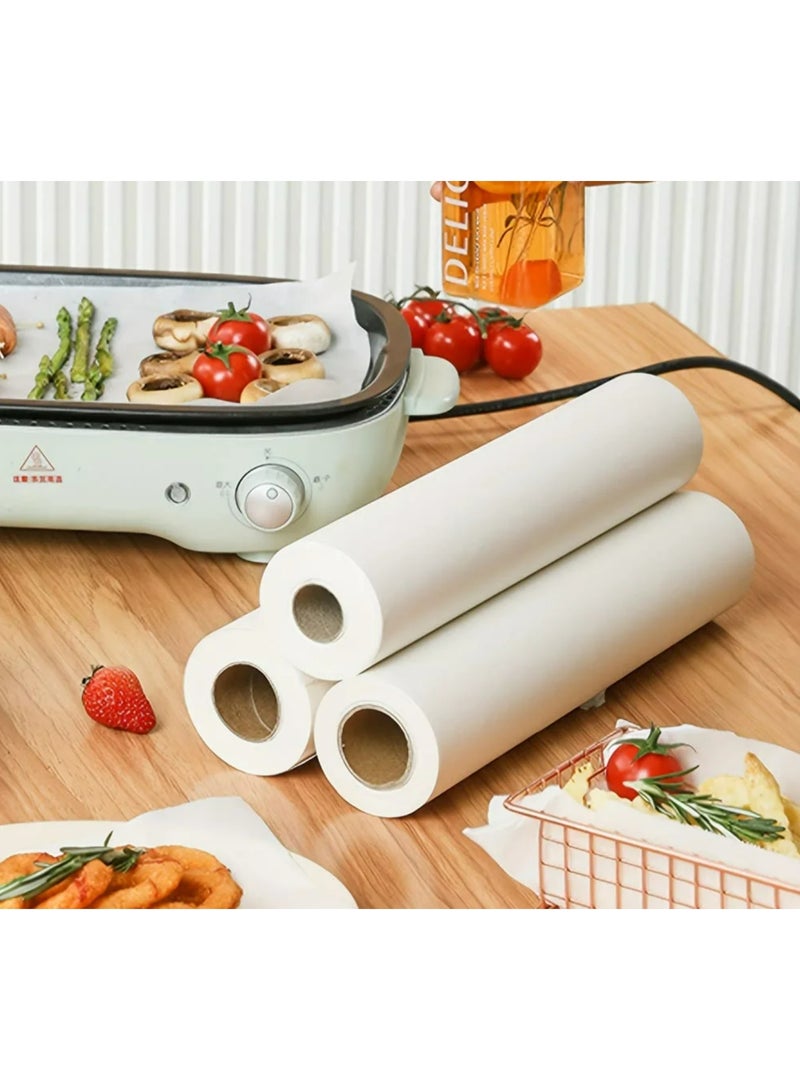 Heavy Duty Paper Roll for Baking, Non-Stick Baking Paper for Cooking, Baking Cookies, Grilling, Air Fryer and Steaming - Image 2