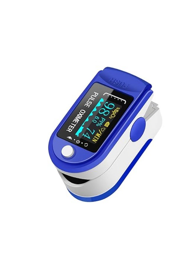 Two-Toned Pulse Oximeter – SpO2 & PR Value Waveform for Blood Oxygen Monitoring, Wearable on Neck, Wrist, or Fingertips (Sky Blue) - Image 1