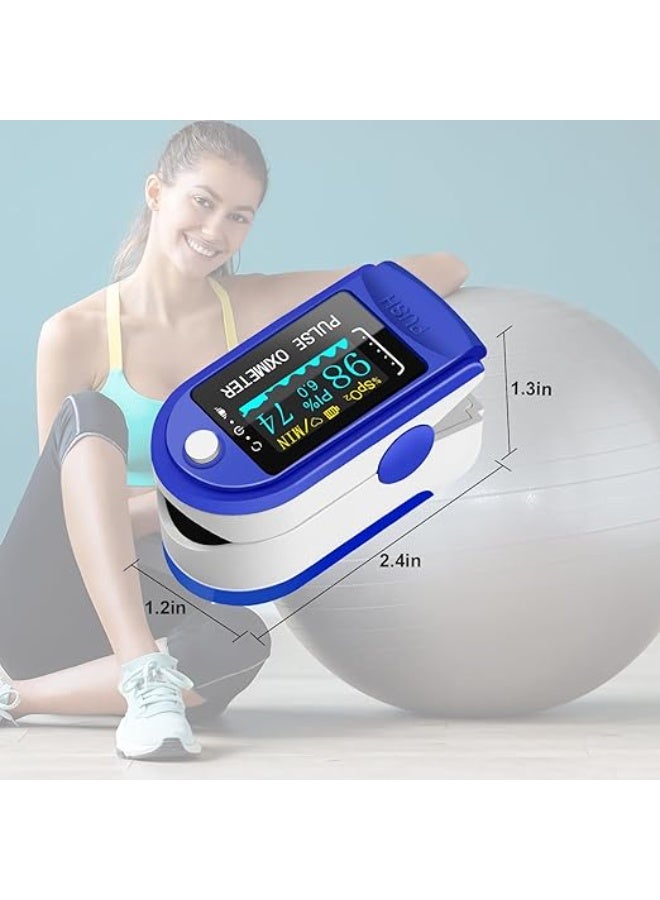 Two-Toned Pulse Oximeter – SpO2 & PR Value Waveform for Blood Oxygen Monitoring, Wearable on Neck, Wrist, or Fingertips (Sky Blue) - Image 3