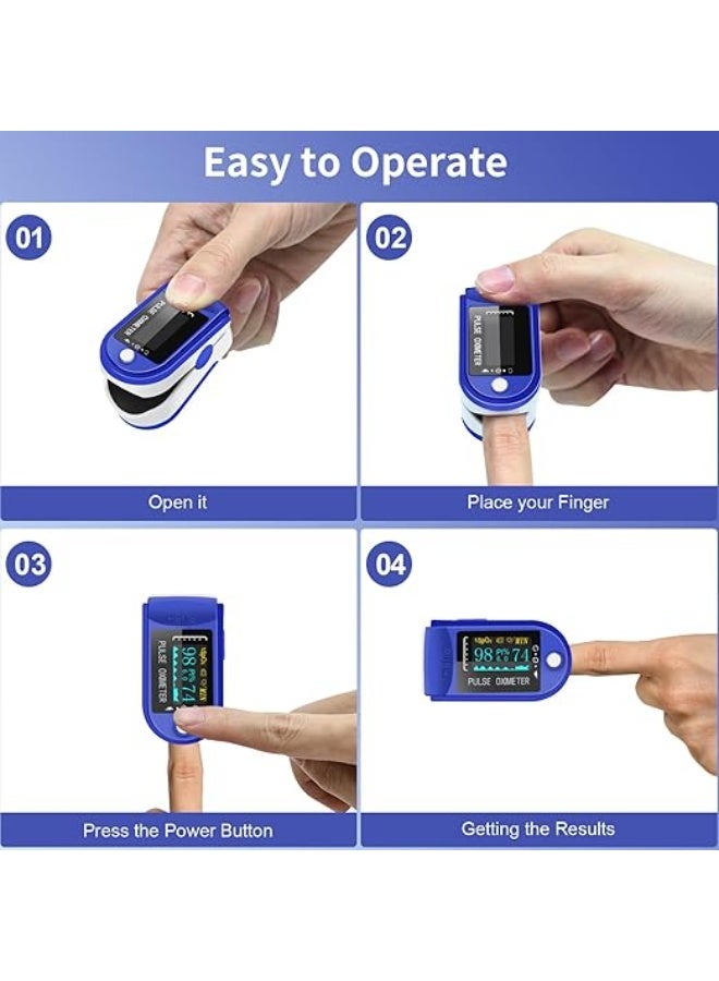 Two-Toned Pulse Oximeter – SpO2 & PR Value Waveform for Blood Oxygen Monitoring, Wearable on Neck, Wrist, or Fingertips (Sky Blue) - Image 5