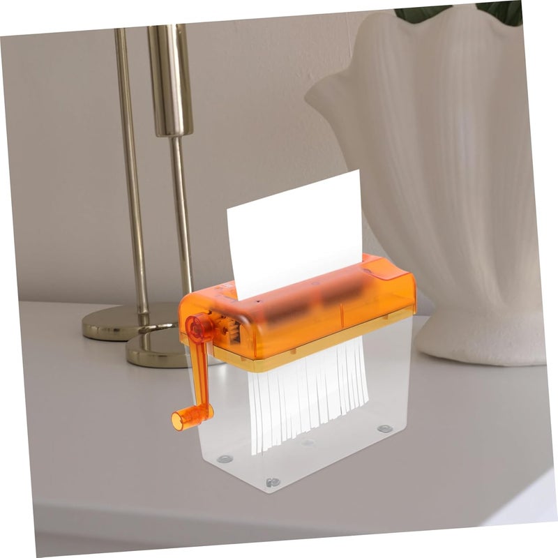 Mini Manual Paper Shredder Portable Document Cutting Tool with Collection Box Body for Easy Monitoring Convenient for Home Office Use - Image 4
