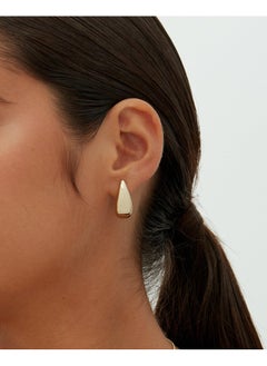 PAVOI 14K Gold Plated Sterling Silver Post Statement Huggie Earrings | Yellow Gold Dome Hoop Earrings For Women  - Image 2
