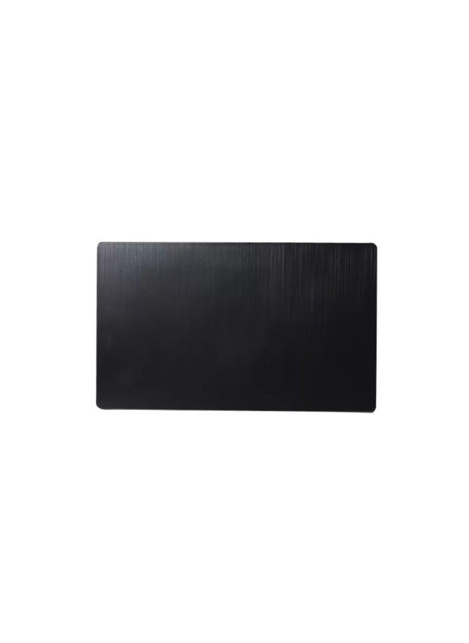 Elitco Elitco - 2 Gang Blank Plate (3 x 6 inches) Brushed Black Color, 6.5mm. Minimal Thickness, Smooth, Wear Resistance, Elegant & Beautiful 