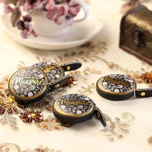 Jubobu Measuring Tape,Body Measuring Tape with Retractable Push Button,60 Inches/150 CM,Leather Printed Shell,Portable,Measure Tape for Body Tracking,Sewing,Dress Making Tailor's Tape,Etc - Image 4
