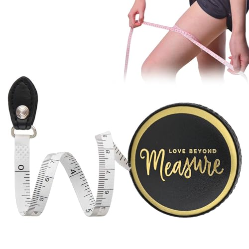 Jubobu Measuring Tape,Body Measuring Tape with Retractable Push Button,60 Inches/150 CM,Leather Printed Shell,Portable,Measure Tape for Body Tracking,Sewing,Dress Making Tailor's Tape,Etc - Image 1
