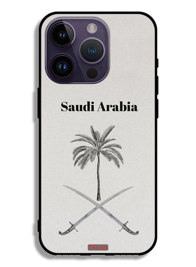 Tolwak Apple iPhone 14 Pro Protective Case Kingdom Of Saudi Arabia Sign Art - Image 2