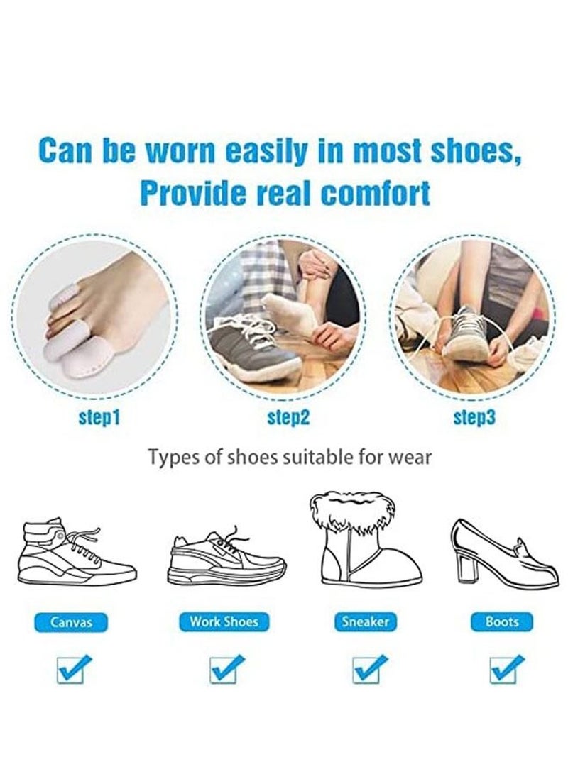 12 PCS Gel Toe Caps, Breathable Silicone Toe Protectors Sleeve Bunion Pads Cushion Big Toe Guards for Protection of Ingrown Toenails Corns Calluses Blisters - Image 5