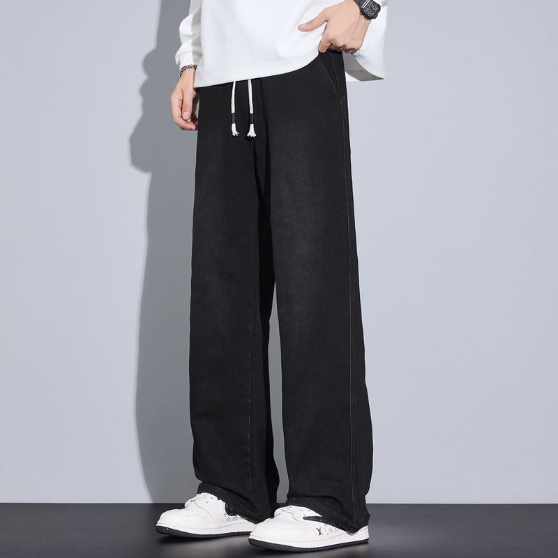 3605 | Plus Size Men''s Autumn and Winter New Tall Extended Jeans Loose Versatile Casual Straight Pants - Image 2