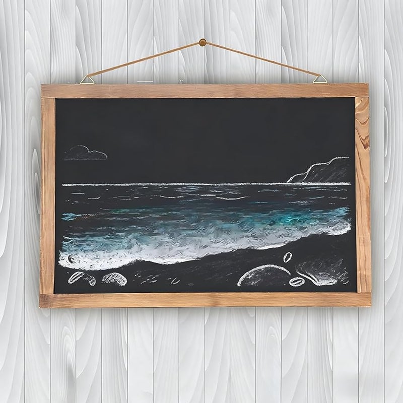 KOOLDE Magnetic Chalkboard 12'' x 16'' Hanging Framed Wall Chalkboard, Wood Frame Board Sign Blackboard for Kids, Home, Office, Restaurant - Image 5