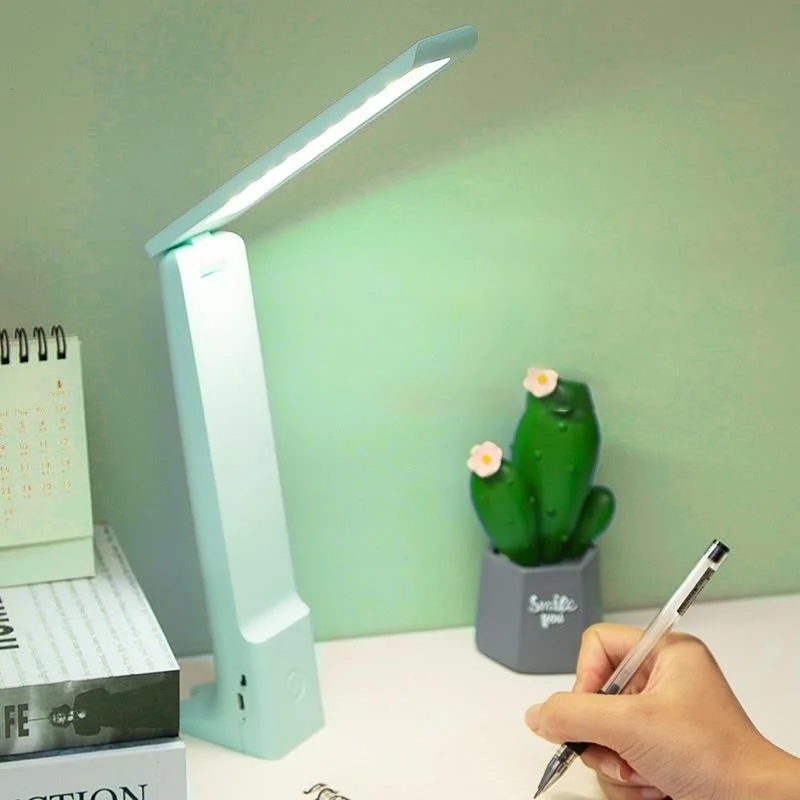 MiniHome USB Rechargeable 3-Mode Dimmer Touchable Light and Color Adjustable Desk Lamp Green